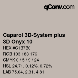 Código de color: Caparol 3D-System plus - 3D Onyx 10 | qconv.com