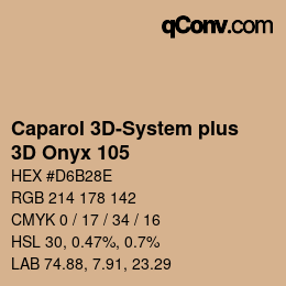 Color code: Caparol 3D-System plus - 3D Onyx 105 | qconv.com