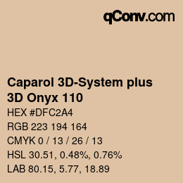 Color code: Caparol 3D-System plus - 3D Onyx 110 | qconv.com