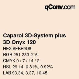 Color code: Caparol 3D-System plus - 3D Onyx 120 | qconv.com