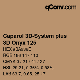 Color code: Caparol 3D-System plus - 3D Onyx 125 | qconv.com