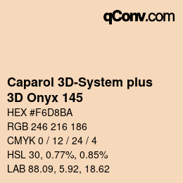 Code couleur: Caparol 3D-System plus - 3D Onyx 145 | qconv.com