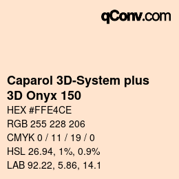 Color code: Caparol 3D-System plus - 3D Onyx 150 | qconv.com