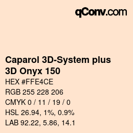Código de color: Caparol 3D-System plus - 3D Onyx 150 | qconv.com