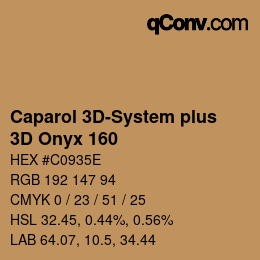 Color code: Caparol 3D-System plus - 3D Onyx 160 | qconv.com
