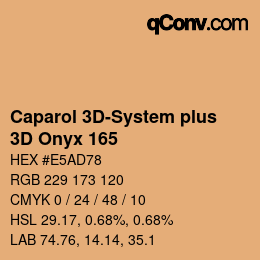 Color code: Caparol 3D-System plus - 3D Onyx 165 | qconv.com