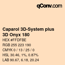 Color code: Caparol 3D-System plus - 3D Onyx 180 | qconv.com