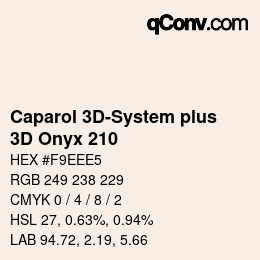 Color code: Caparol 3D-System plus - 3D Onyx 210 | qconv.com