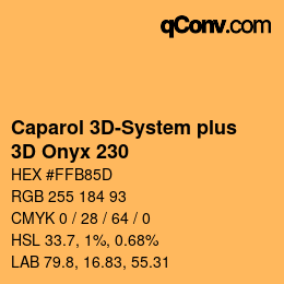 Color code: Caparol 3D-System plus - 3D Onyx 230 | qconv.com