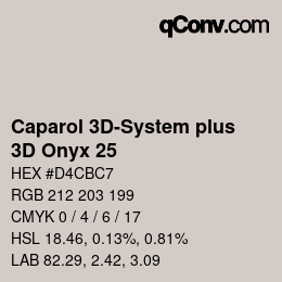 Color code: Caparol 3D-System plus - 3D Onyx 25 | qconv.com