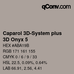 カラーコード: Caparol 3D-System plus - 3D Onyx 5 | qconv.com