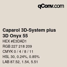 Color code: Caparol 3D-System plus - 3D Onyx 55 | qconv.com