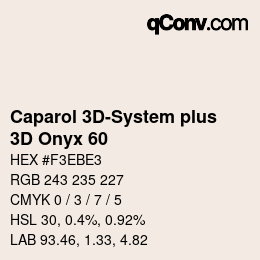 Color code: Caparol 3D-System plus - 3D Onyx 60 | qconv.com