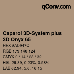 Color code: Caparol 3D-System plus - 3D Onyx 65 | qconv.com