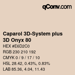 Color code: Caparol 3D-System plus - 3D Onyx 80 | qconv.com