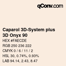 Código de color: Caparol 3D-System plus - 3D Onyx 90 | qconv.com