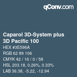 Code couleur: Caparol 3D-System plus - 3D Pacific 100 | qconv.com