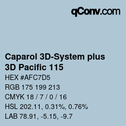 Color code: Caparol 3D-System plus - 3D Pacific 115 | qconv.com