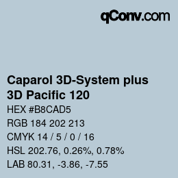 Color code: Caparol 3D-System plus - 3D Pacific 120 | qconv.com