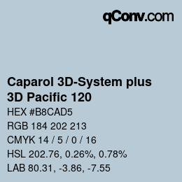 Código de color: Caparol 3D-System plus - 3D Pacific 120 | qconv.com