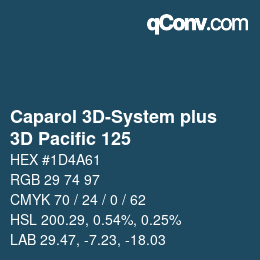 Código de color: Caparol 3D-System plus - 3D Pacific 125 | qconv.com