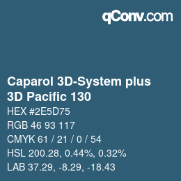 Code couleur: Caparol 3D-System plus - 3D Pacific 130 | qconv.com