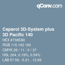 Código de color: Caparol 3D-System plus - 3D Pacific 140 | qconv.com