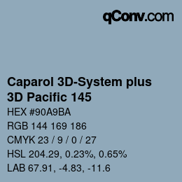 Color code: Caparol 3D-System plus - 3D Pacific 145 | qconv.com