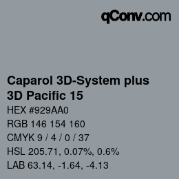 Color code: Caparol 3D-System plus - 3D Pacific 15 | qconv.com