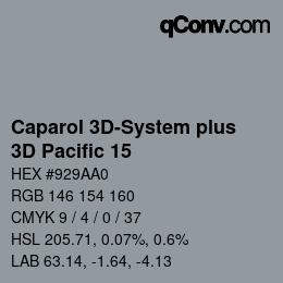 Código de color: Caparol 3D-System plus - 3D Pacific 15 | qconv.com
