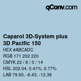 Código de color: Caparol 3D-System plus - 3D Pacific 150 | qconv.com