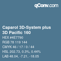 Color code: Caparol 3D-System plus - 3D Pacific 160 | qconv.com