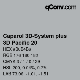 Color code: Caparol 3D-System plus - 3D Pacific 20 | qconv.com