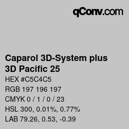 Code couleur: Caparol 3D-System plus - 3D Pacific 25 | qconv.com