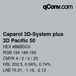 Código de color: Caparol 3D-System plus - 3D Pacific 50 | qconv.com