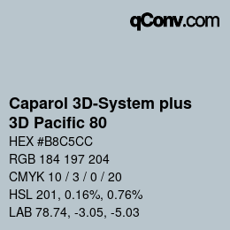 カラーコード: Caparol 3D-System plus - 3D Pacific 80 | qconv.com