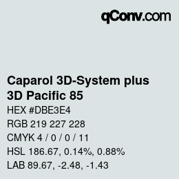 Color code: Caparol 3D-System plus - 3D Pacific 85 | qconv.com