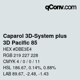 Code couleur: Caparol 3D-System plus - 3D Pacific 85 | qconv.com