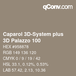 Color code: Caparol 3D-System plus - 3D Palazzo 100 | qconv.com