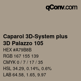 Color code: Caparol 3D-System plus - 3D Palazzo 105 | qconv.com