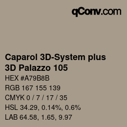 Código de color: Caparol 3D-System plus - 3D Palazzo 105 | qconv.com