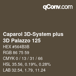 Código de color: Caparol 3D-System plus - 3D Palazzo 125 | qconv.com