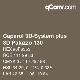 Color code: Caparol 3D-System plus - 3D Palazzo 130 | qconv.com