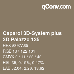 Color code: Caparol 3D-System plus - 3D Palazzo 135 | qconv.com