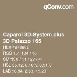 Code couleur: Caparol 3D-System plus - 3D Palazzo 165 | qconv.com