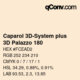 Color code: Caparol 3D-System plus - 3D Palazzo 180 | qconv.com