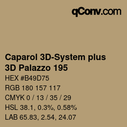 カラーコード: Caparol 3D-System plus - 3D Palazzo 195 | qconv.com
