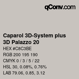 Farbcode: Caparol 3D-System plus - 3D Palazzo 20 | qconv.com