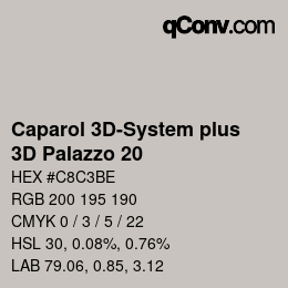 Color code: Caparol 3D-System plus - 3D Palazzo 20 | qconv.com