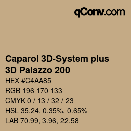 Código de color: Caparol 3D-System plus - 3D Palazzo 200 | qconv.com